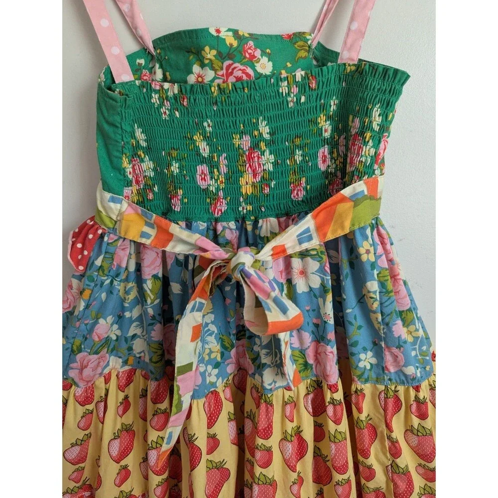 Matilda Jane Meadow Sweet Ellie Sun Dress Strawberries Girls Size 10 Cottagecore